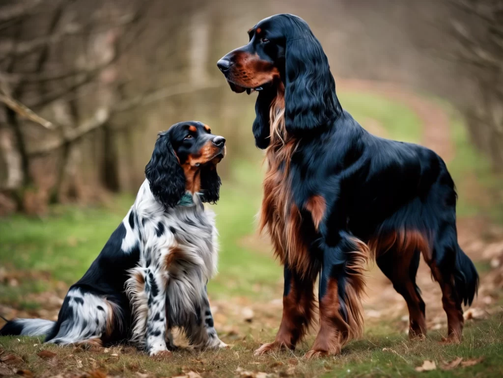 Gordon Setter hunting
